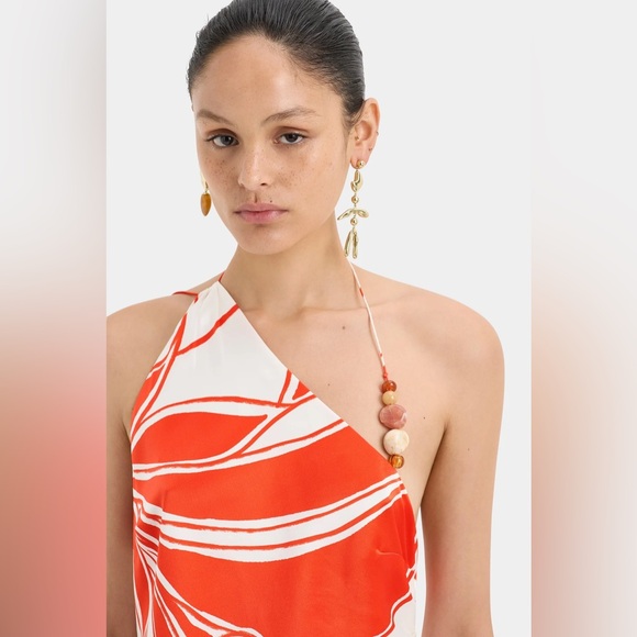 SIR the Label Ramona Asymmetrical Bias Dress - Mariposa Lily SZ 2 US 6 New - Picture 7 of 16